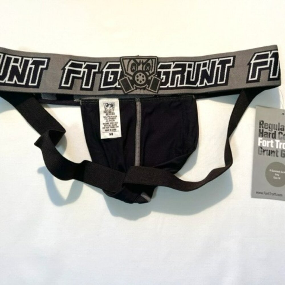 FORT TROFF Size "M" Grunt Corp Athletic Supporter- Black/Gray/White - Jock
